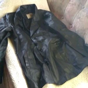 Women's black leather